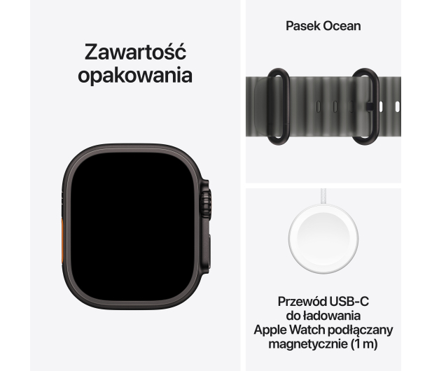 Apple Watch Ultra 4/Czarny Tytan/Półprzezroczysta czerń Ocean - 1594116 - zdjęcie 7